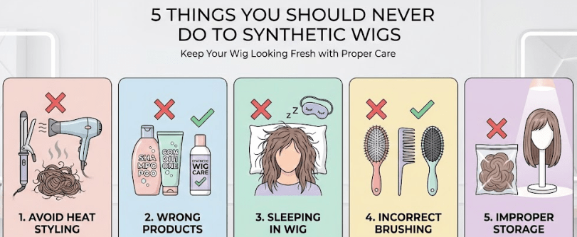 5 Things You Should Never Do to Synthetic Wigs - Beauty Exchange Beauty Supply