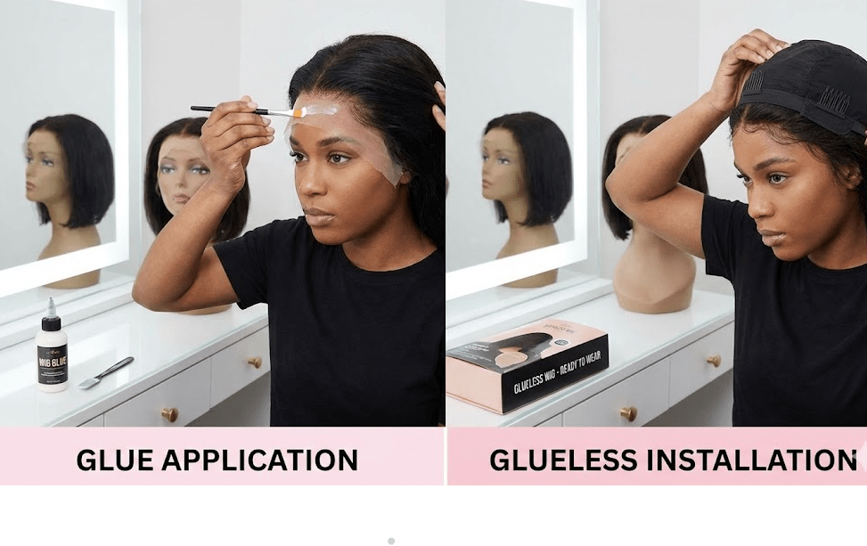 Glue vs. Glue less Wigs: What’s Better for Daily Wear? - Beauty Exchange Beauty Supply