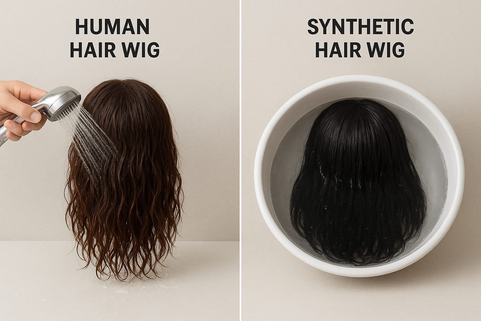 How to Maintain & Wash Synthetic vs Human Hair Wigs: The Complete BX Babe Guide - Beauty Exchange Beauty Supply