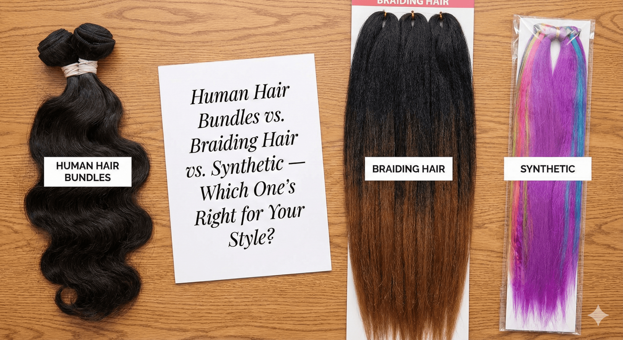 Human Hair Bundles vs. Braiding Hair vs. Synthetic — Which One’s Right for Your Style? - Beauty Exchange Beauty Supply