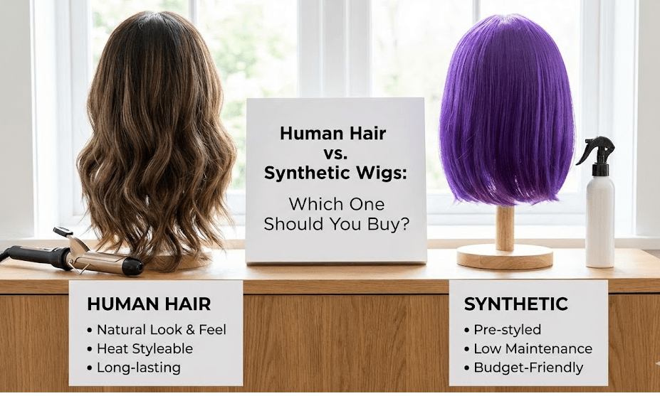 Human Hair vs. Synthetic Wigs: Which One Should You Buy? - Beauty Exchange Beauty Supply