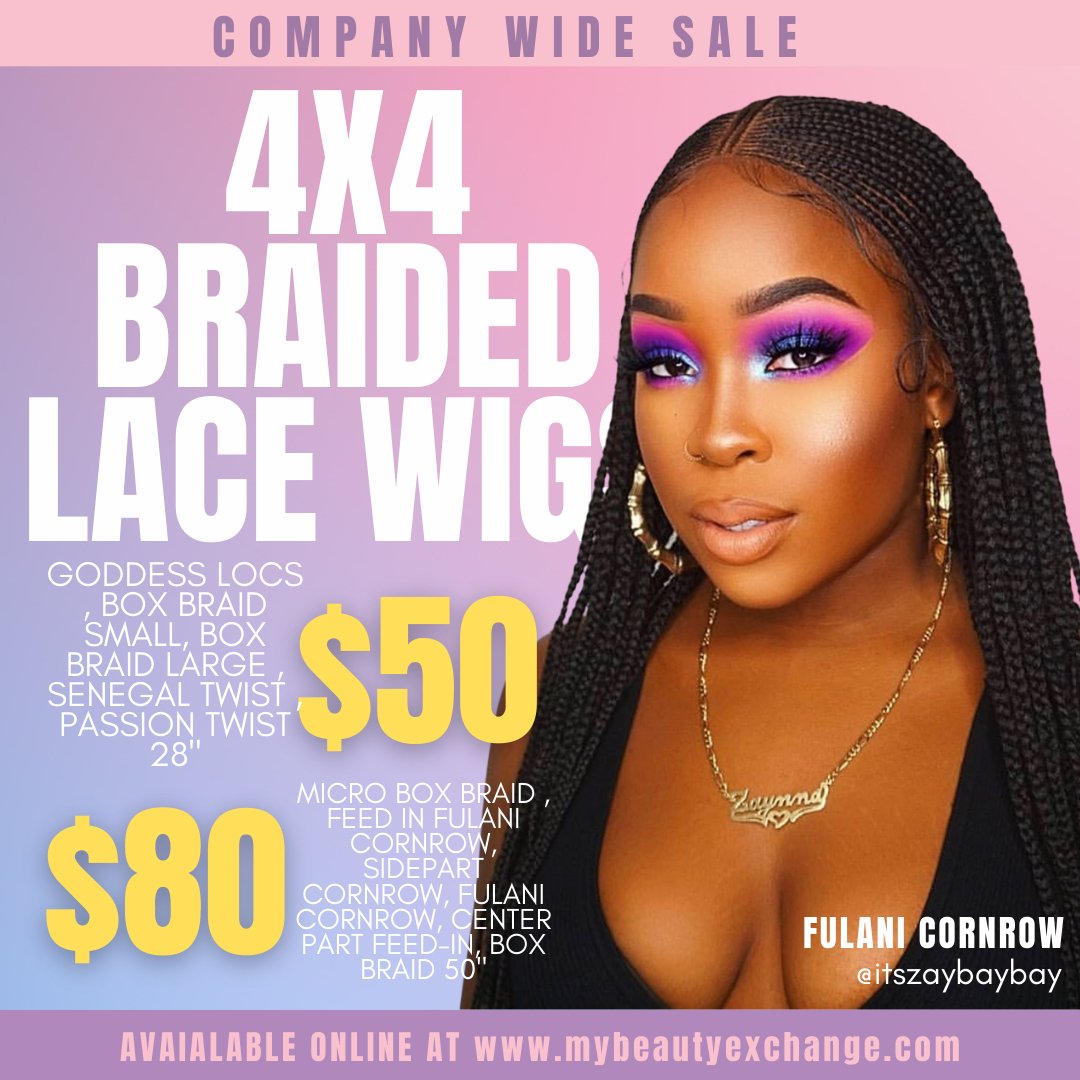 Company Wide Braided Wig Sale July 8- July 10 - Beauty Exchange Beauty Supply