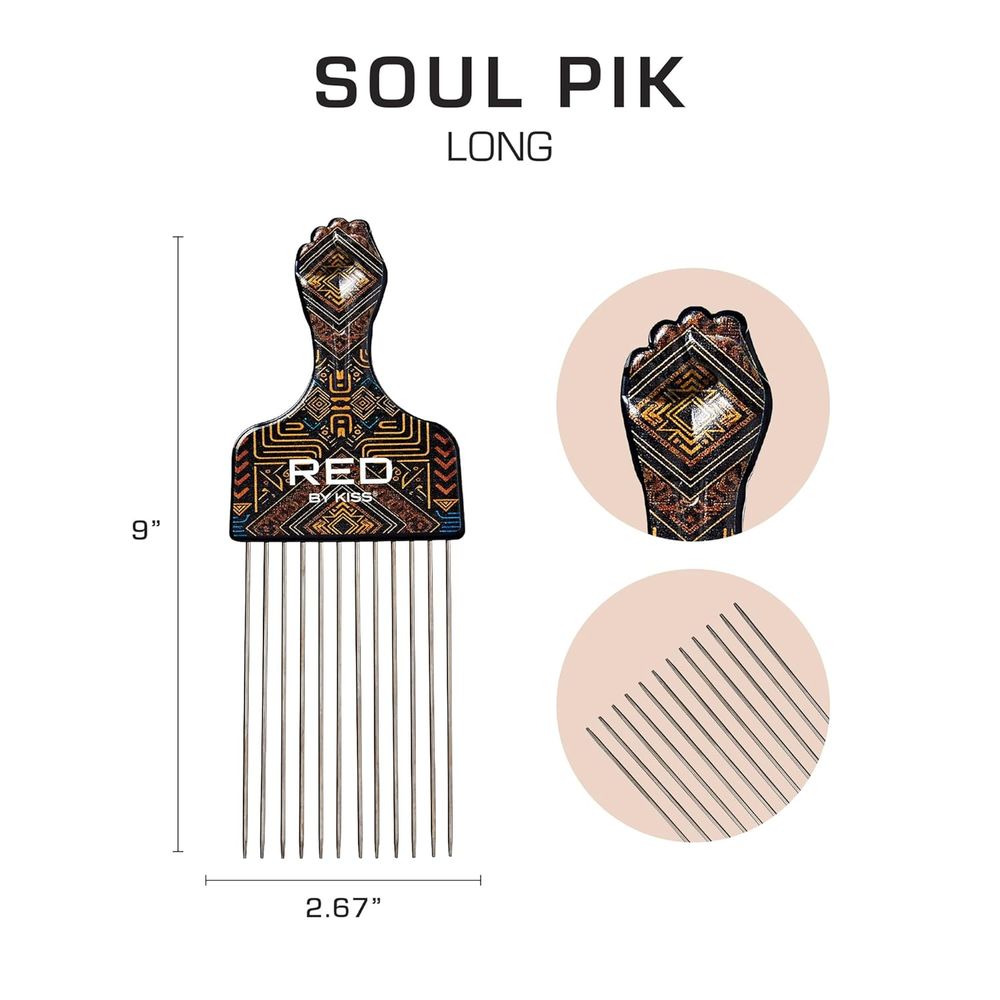 Red by Kiss Soul Pik Afro Hair Picks