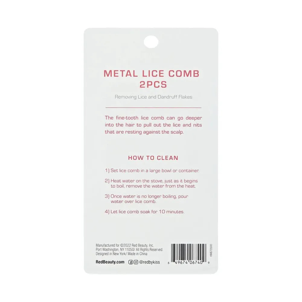 Red by Kiss Metal Lice Comb – HM67