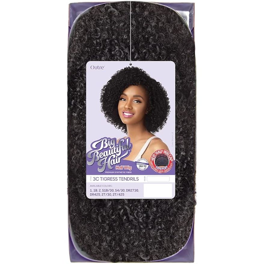 Outre Big Beautiful Hair Half Wig – 3C Tigress Tendrils