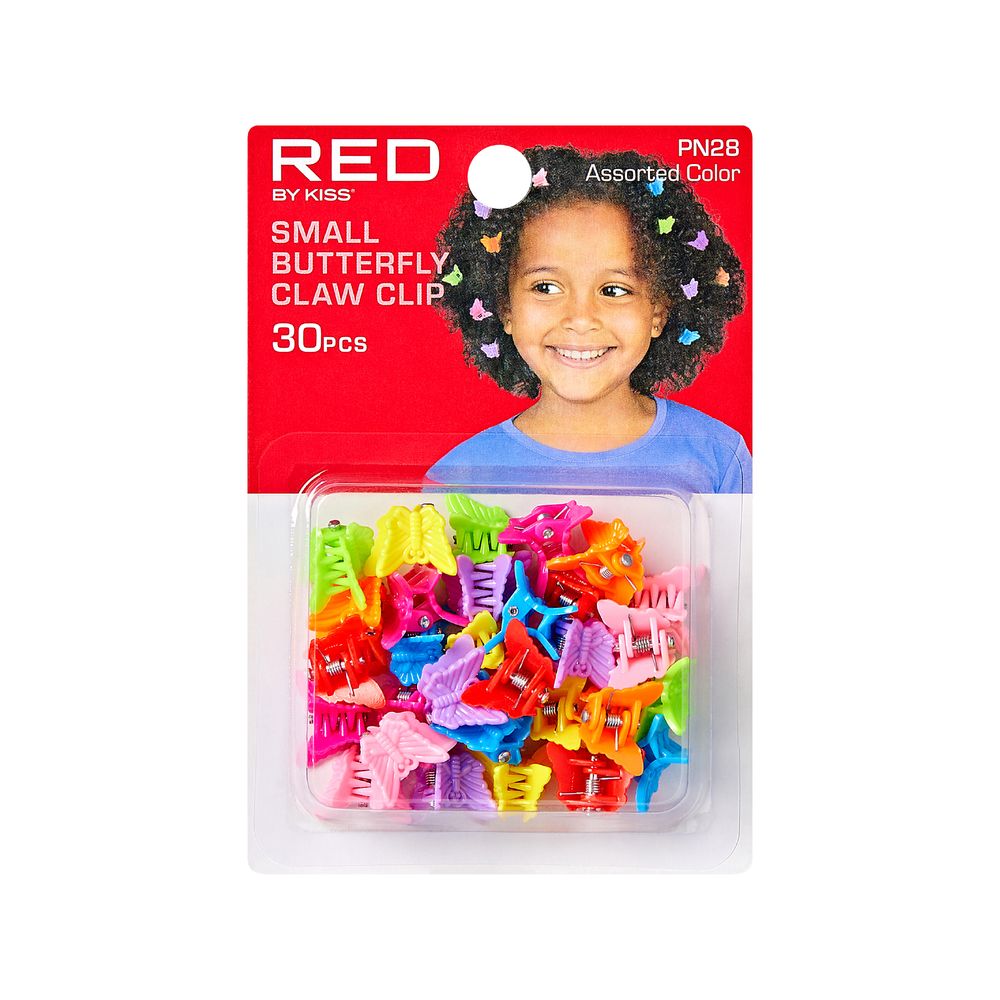 RED Kids Chrome Claw Hair Clips