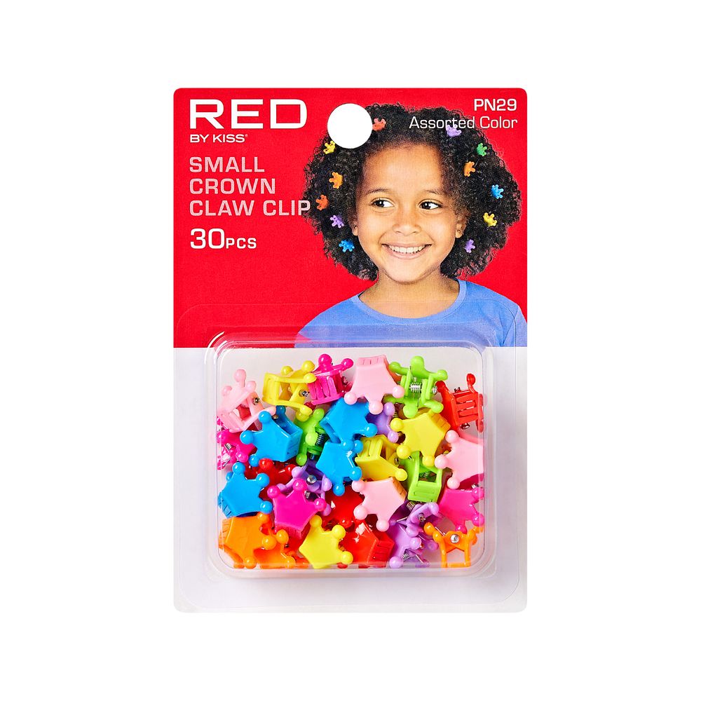 RED Kids Chrome Claw Hair Clips
