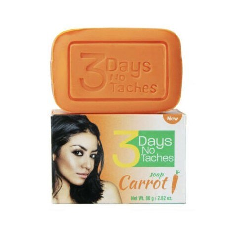 3 Days - No Taches | 2 Variants | Fast Clearing - Lemon Soap & Carrot Soap – Quick Results for Brighter | Clearer Skin | 80g | - Beauty Exchange Beauty Supply