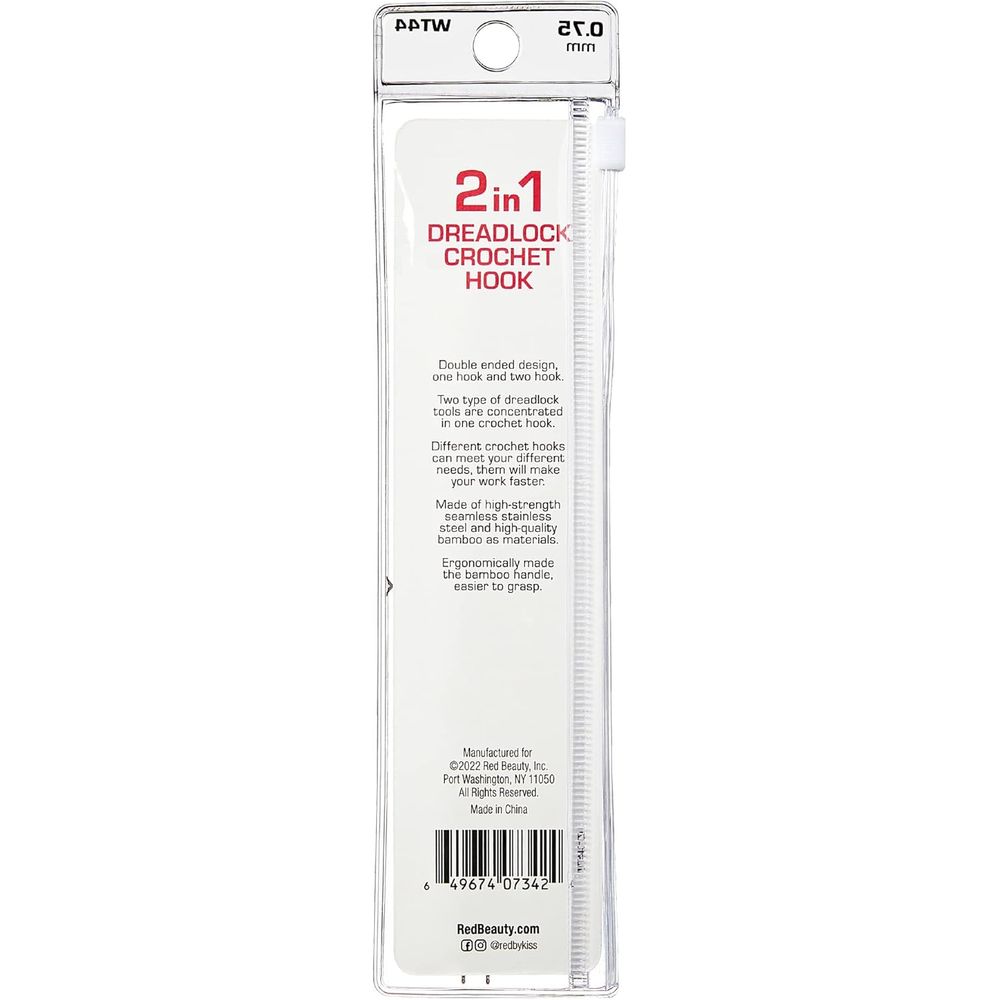 Red by Kiss 2-in-1 Crochet Hook – 0.75 mm