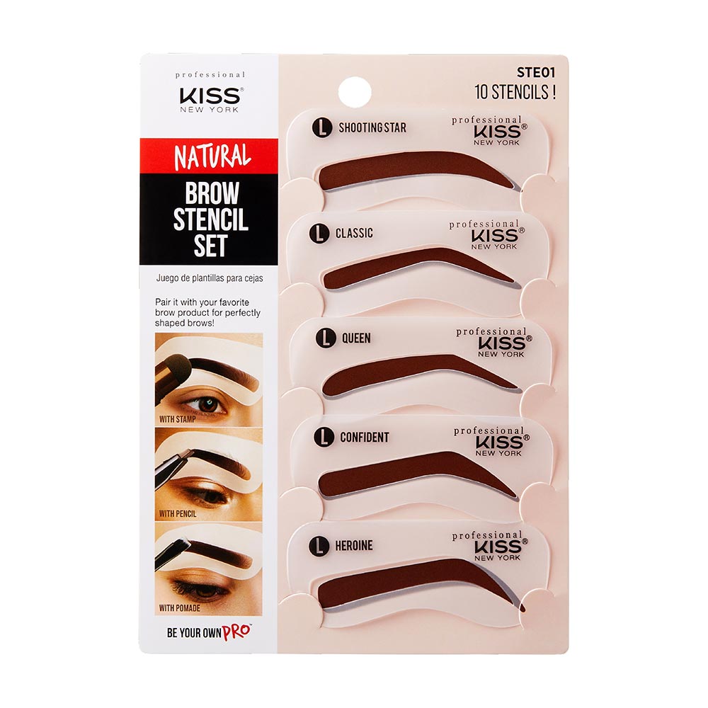 Kiss New York Professional Natural Brow Stencil Set