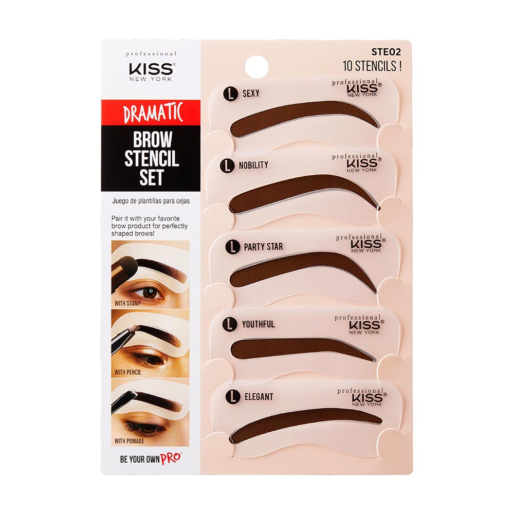 Kiss New York Professional Natural Brow Stencil Set