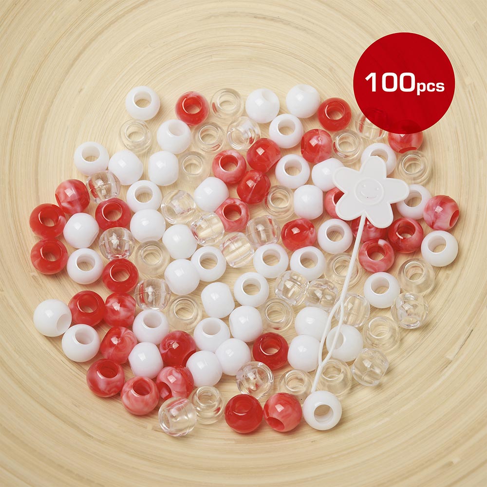 Red by Kiss X-Large Hair Beads 100pcs