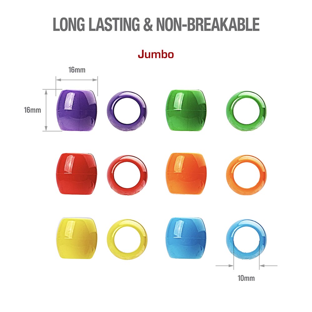 Red by Kiss Jumbo Hair Beads 24pcs