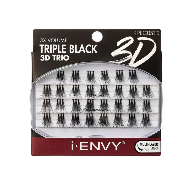 KISS I-Envy Trio Triple Black Lash Cluster