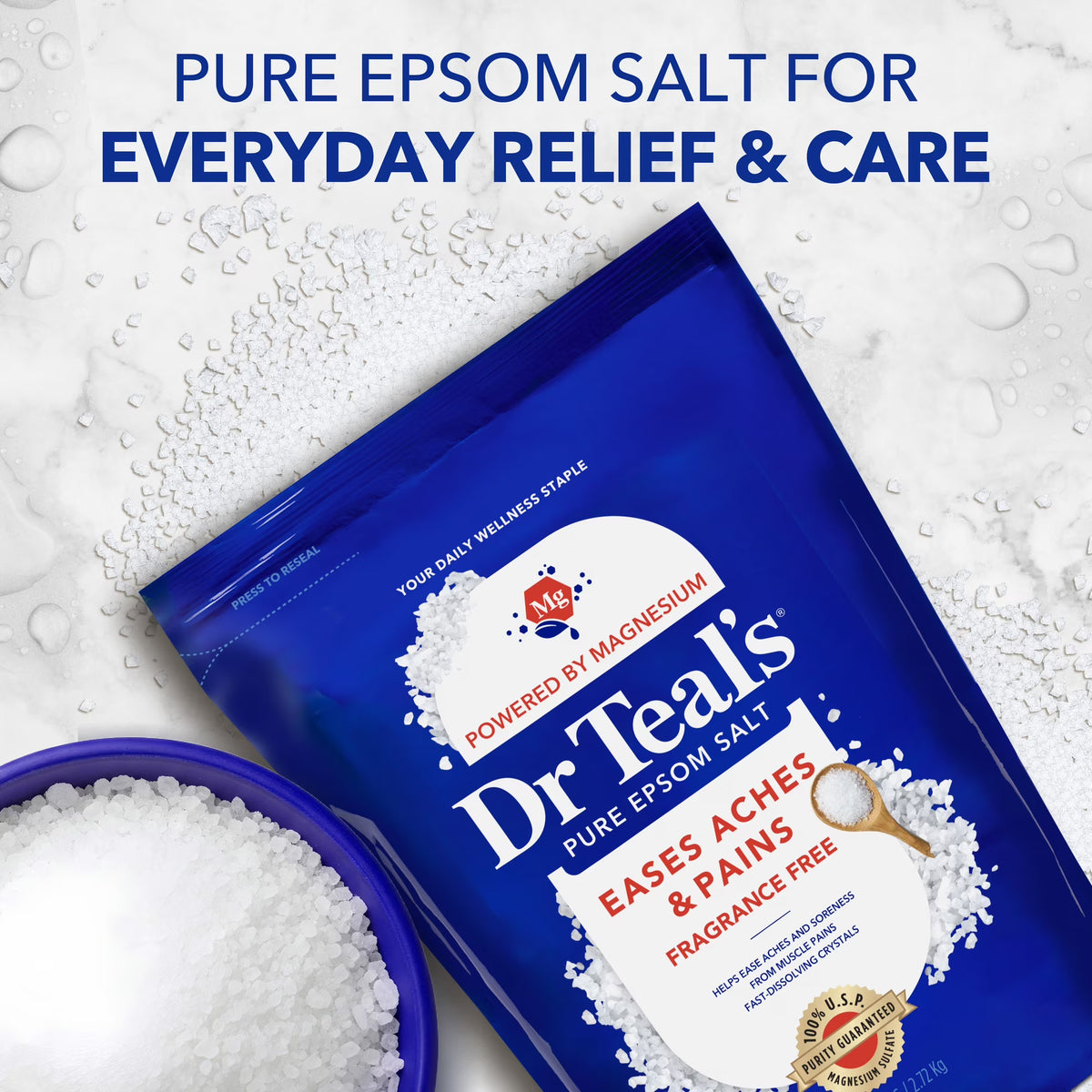 Dr Teal's Pure Epsom Salt Therapeutic Soak – 6 lbs