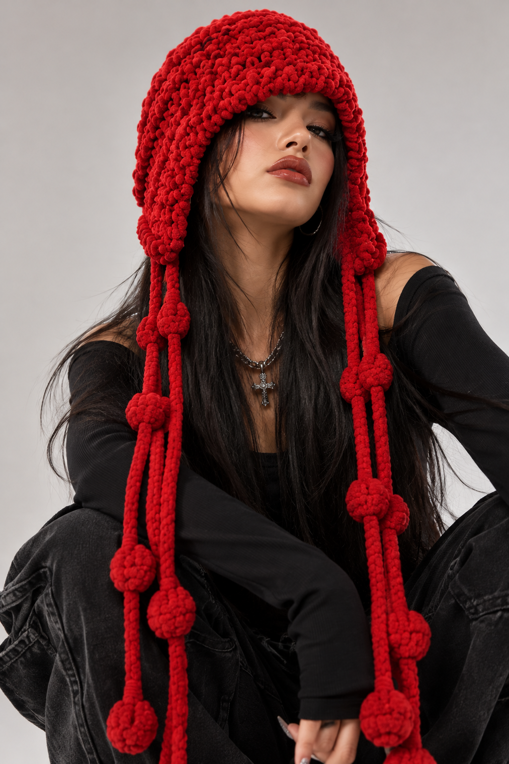 Crochet Hat with String