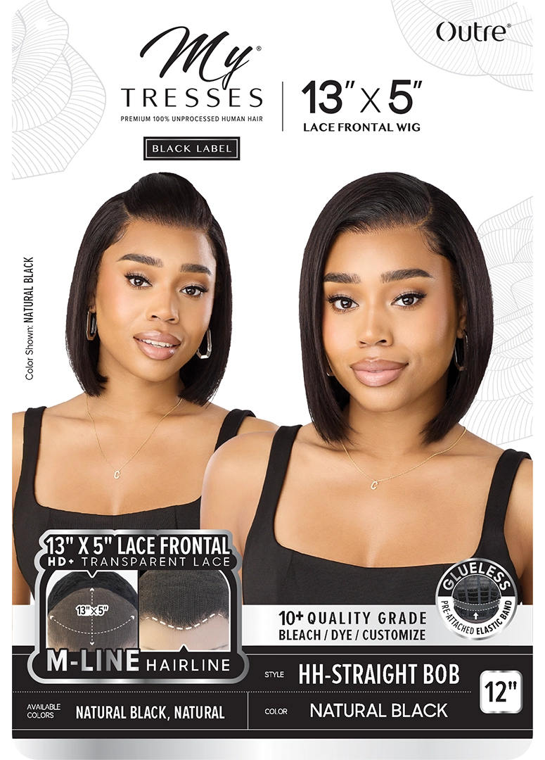Outre MyTresses Black Label 13x5 Lace Frontal Wig 100% Unprocessed Human Hair - HH-Straight Bob