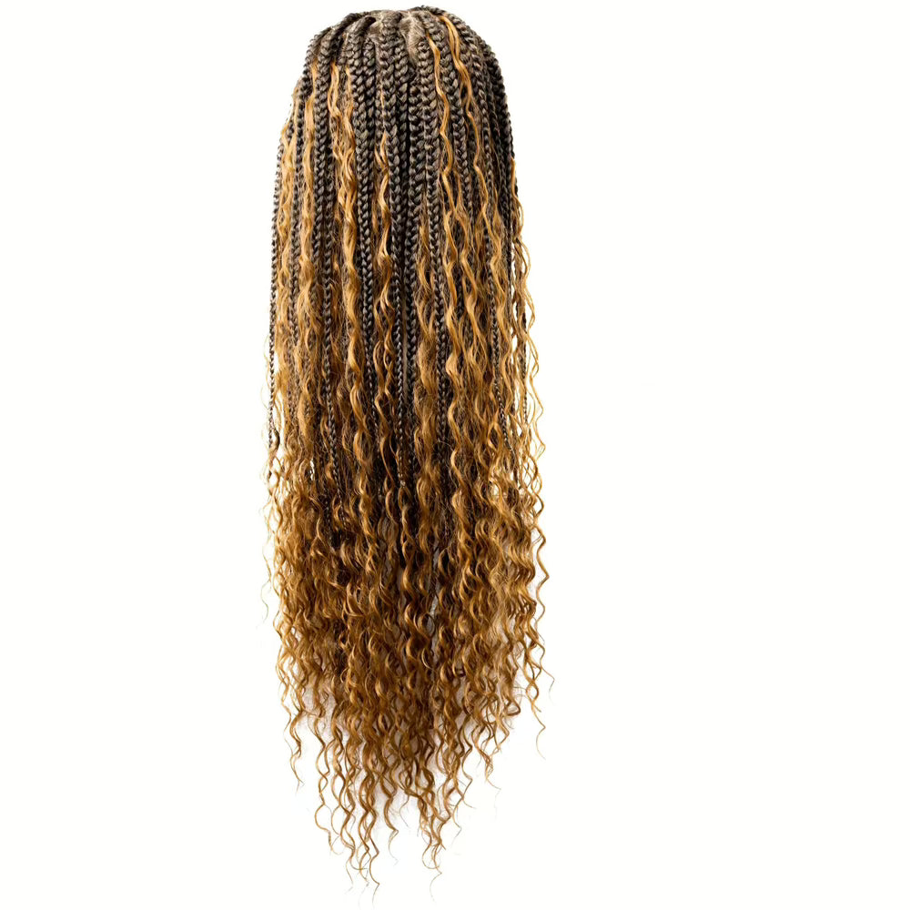 B & B Knotless Synthetic HD Lace Wig - Bohemian Box Braid 24” & 32”