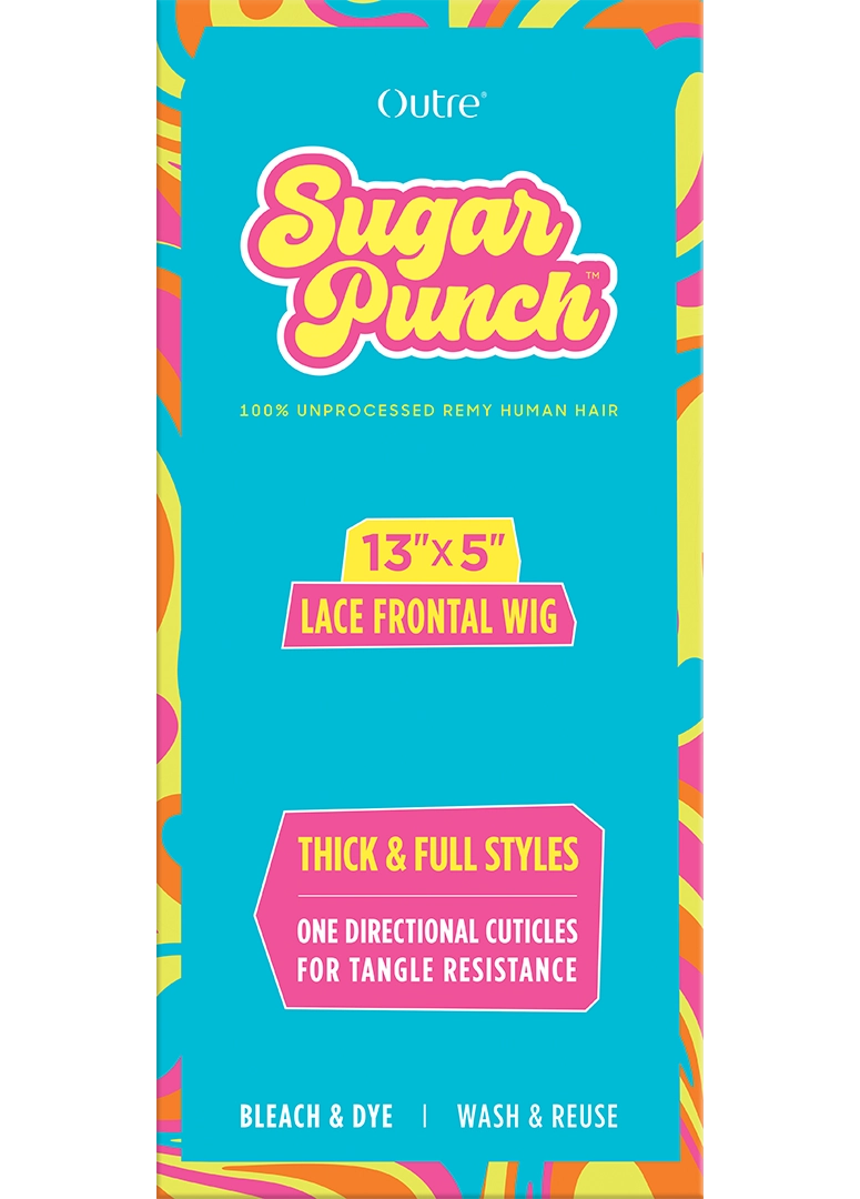 Outre Sugar Punch 13x5 Lace Frontal 100% Unprocessed Human Hair Wig - HH-Remy Straight 24”