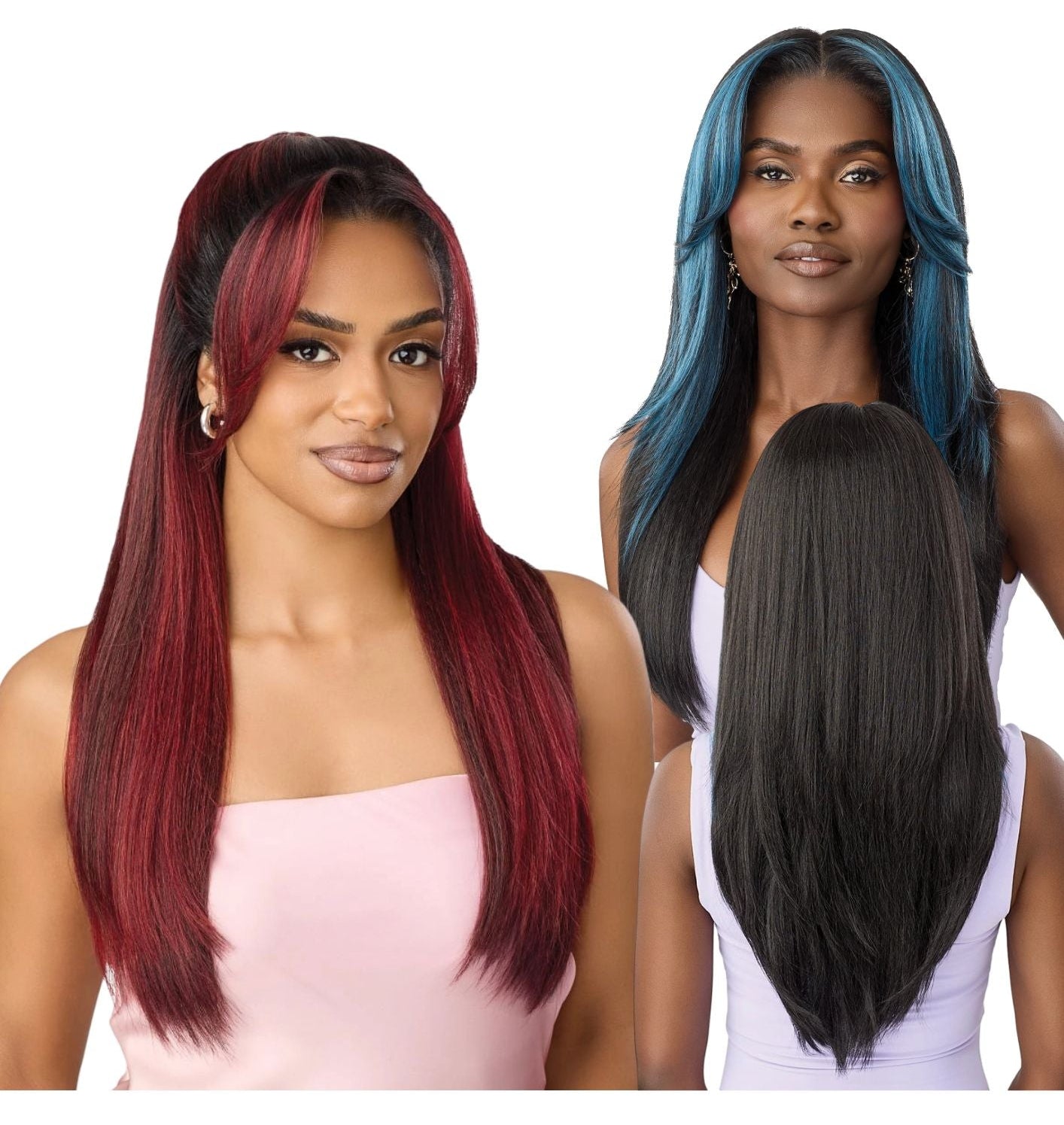 Outre Airtied 100% Fully Hand-Tied Human Hair Blend HD Lace Wig - HHB Soft Yaki 24"