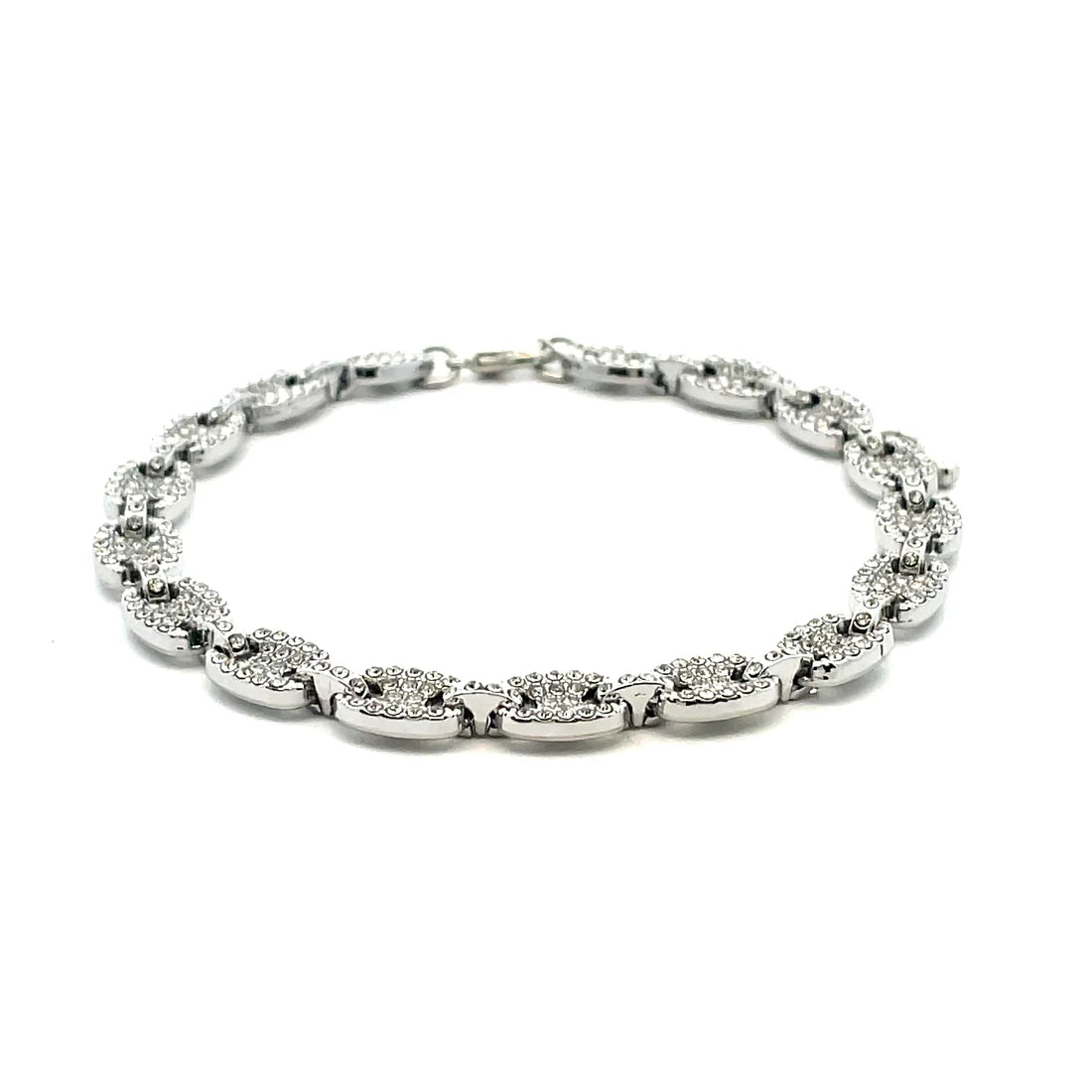 The One Jewelry Iced Anklet & Bracelet