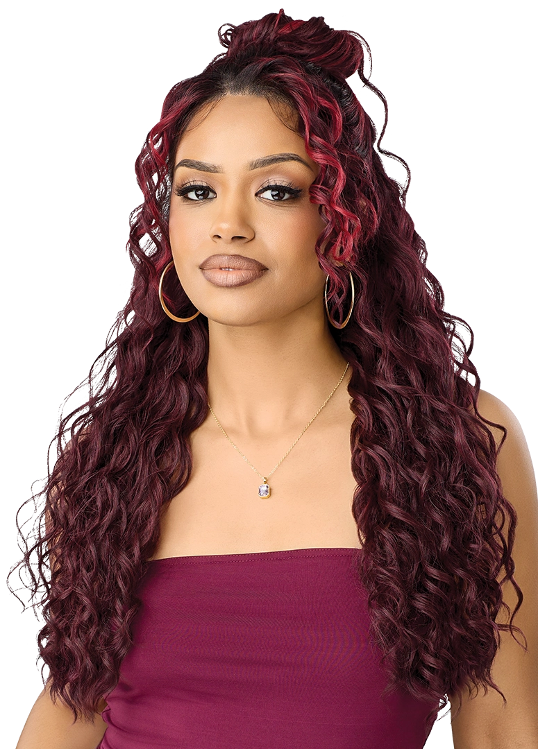 Outre Airtied 100% Fully Hand-Tied Human Hair Blend HD Lace Wig - HHB Loose Deep 24"