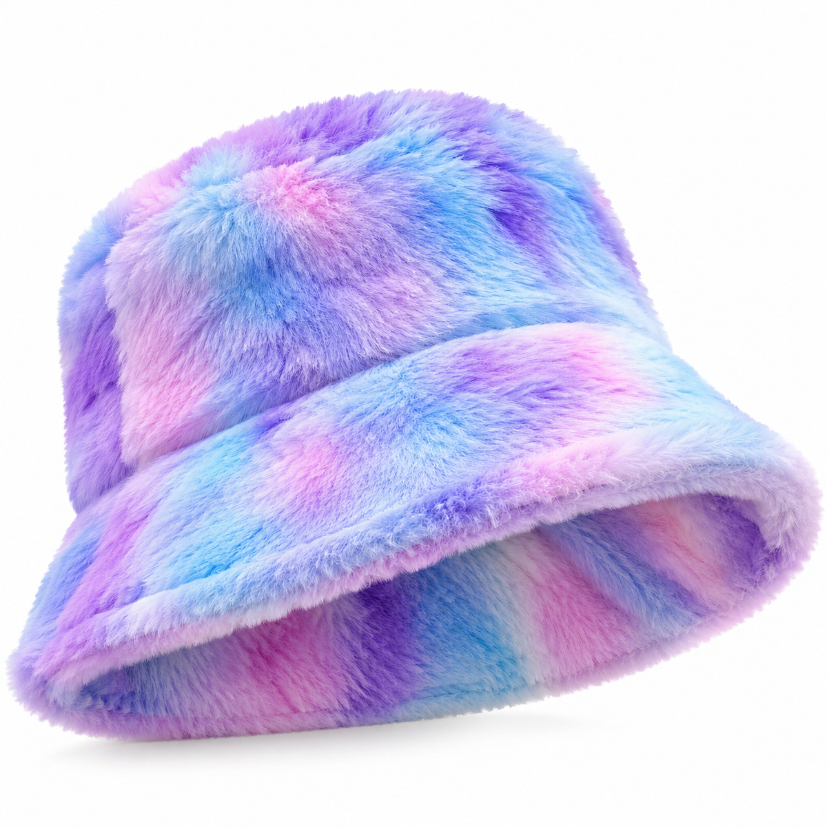 Real Beauty Fuzzy Faux Fur Bucket Hats