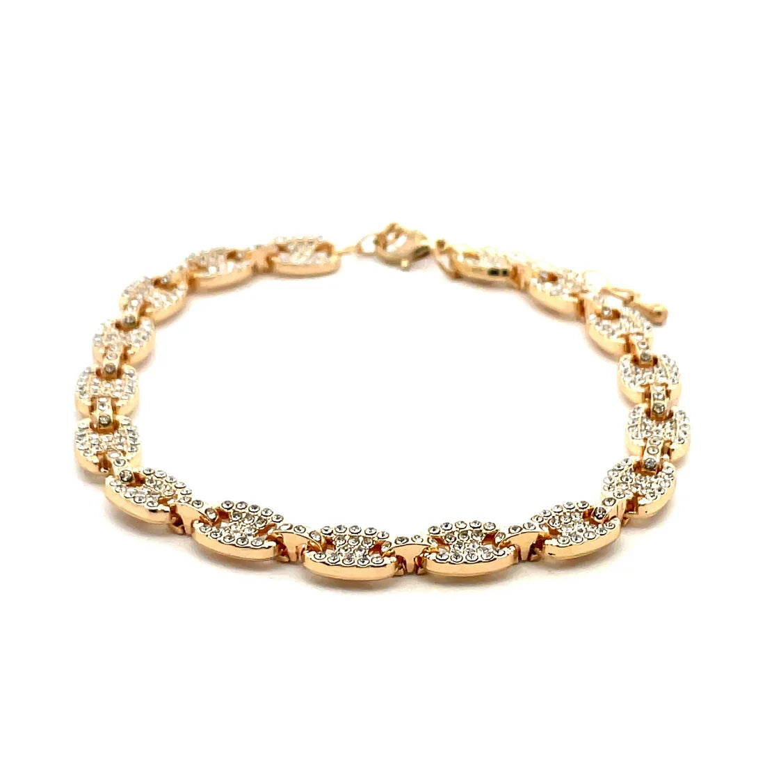 The One Jewelry Iced Anklet & Bracelet