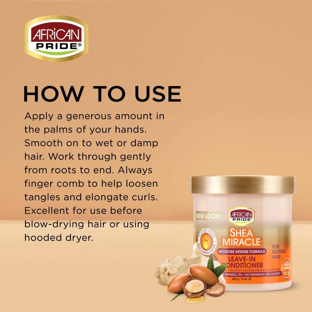 African Pride Shea Miracle Leave-In Conditioner – 15 oz