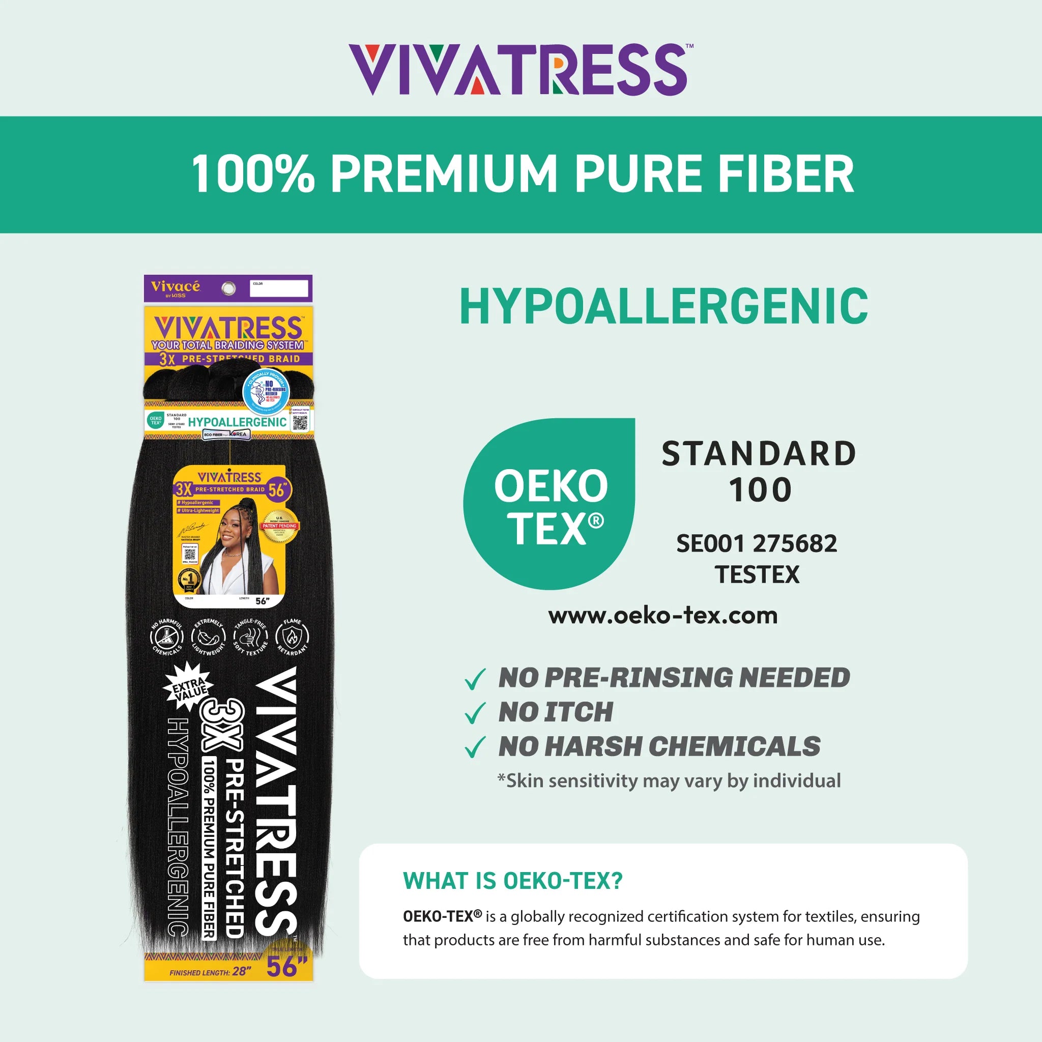 Vivace By Kiss Vivatress 3X Pre-Stretched Kids Braid – 32"