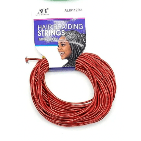 AB Hair Braiding Strings | ALI0112S, ALI0112B2, ALI0112RA | Metallic Threads for Stylish Braids & Locs - Beauty Exchange Beauty Supply