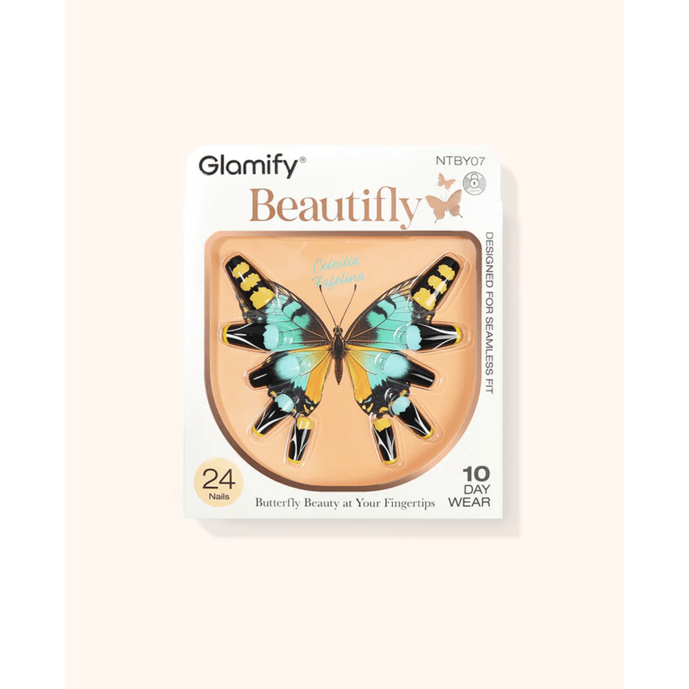 Absolute New York Beautifly Press - On Nails - Coffin Medium - Beauty Exchange Beauty Supply