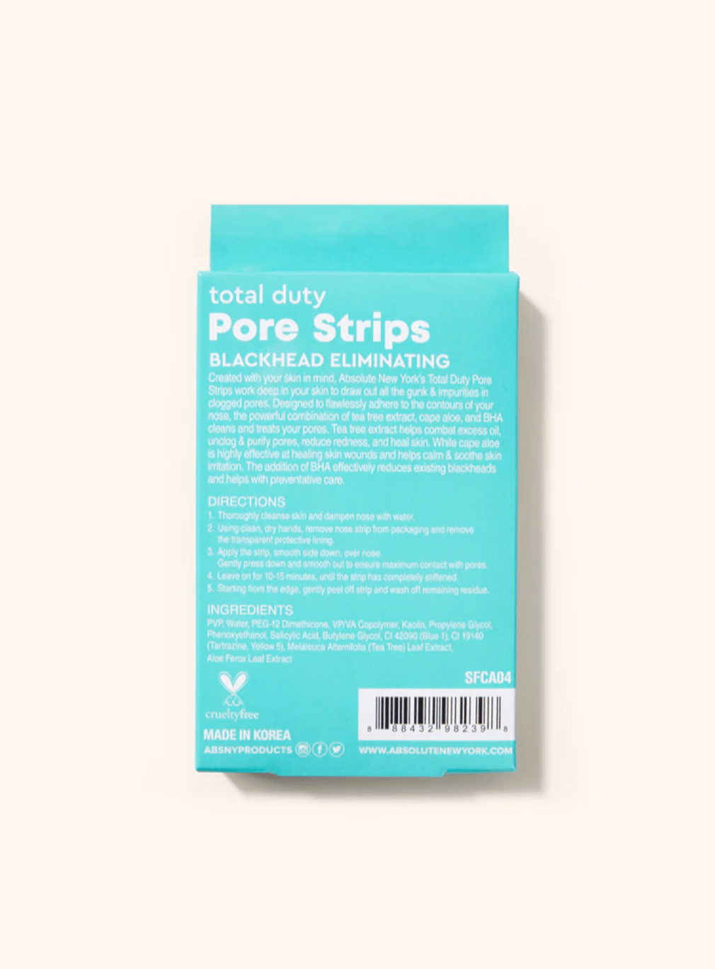 Absolute New York Deep Clean Pore Strips – 5 Sheets - Beauty Exchange Beauty Supply