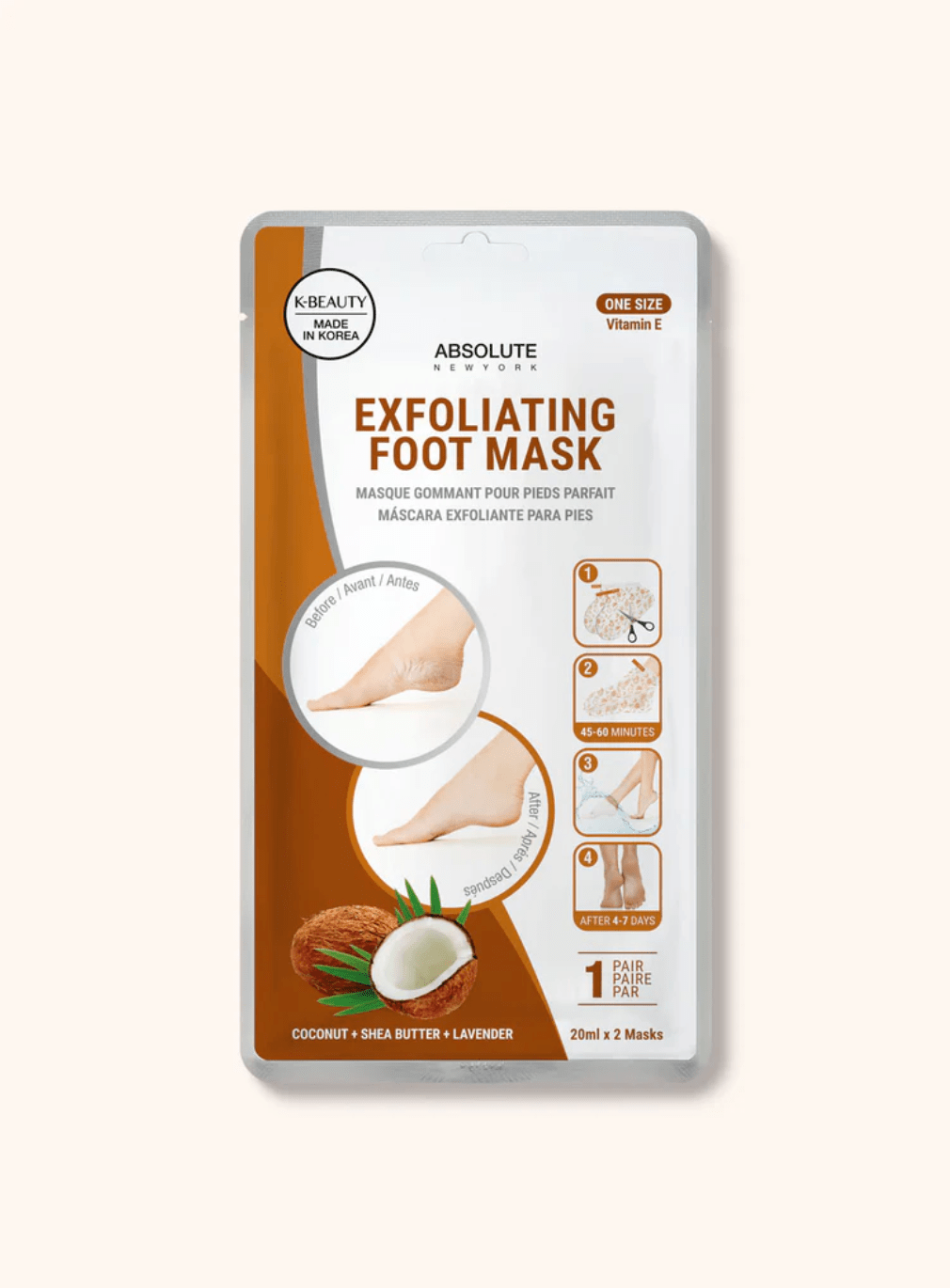 Absolute New York Exfoliating Foot Mask - Beauty Exchange Beauty Supply