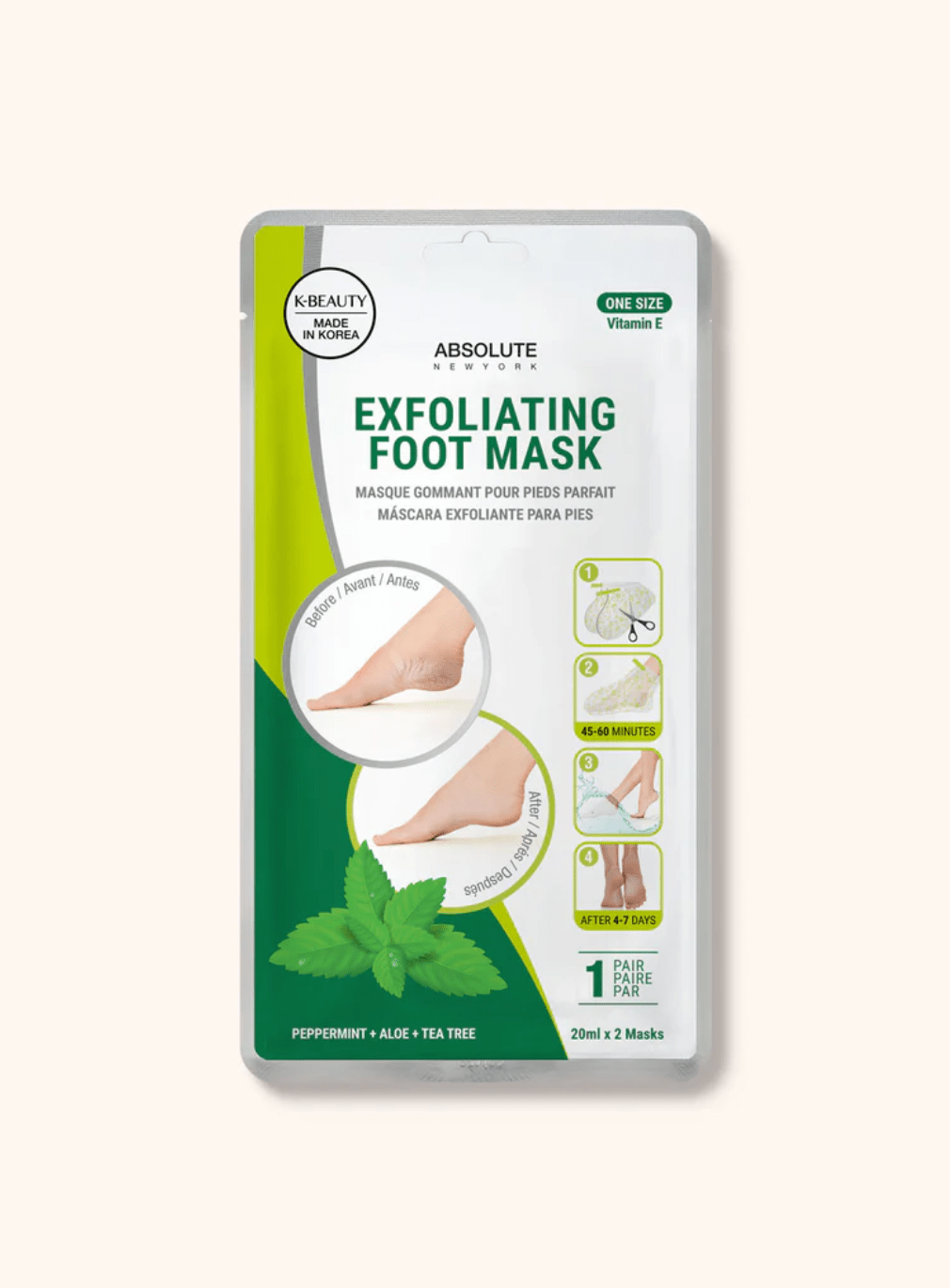 Absolute New York Exfoliating Foot Mask - Beauty Exchange Beauty Supply