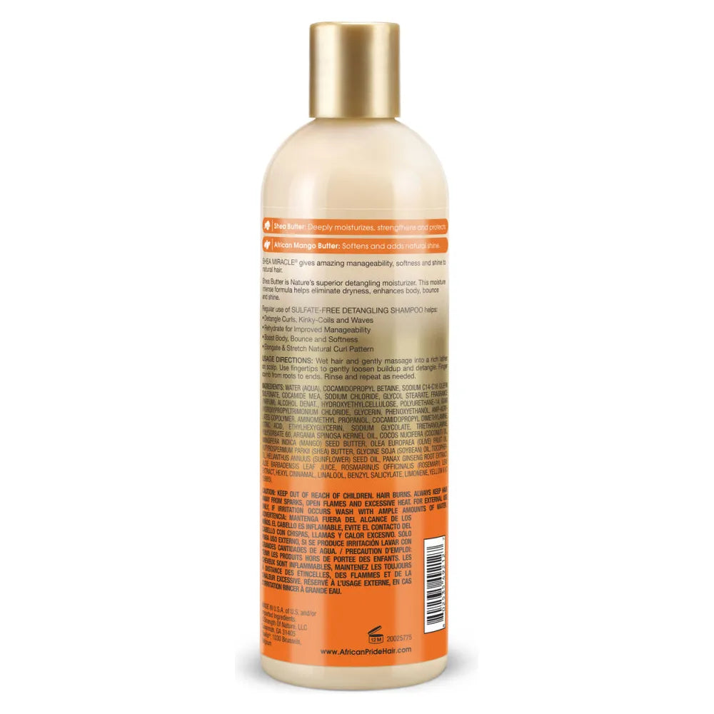 African Pride Shea Miracle Detangling Shampoo โ 12 oz