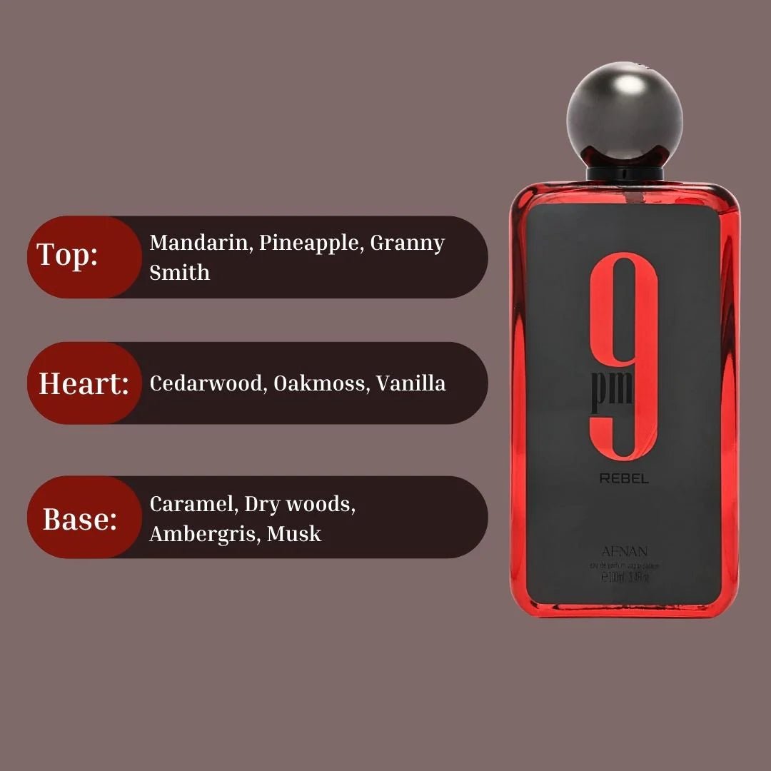 Afnan 9PM Rebel Eau de Parfum Spray – 3.4oz - Beauty Exchange Beauty Supply