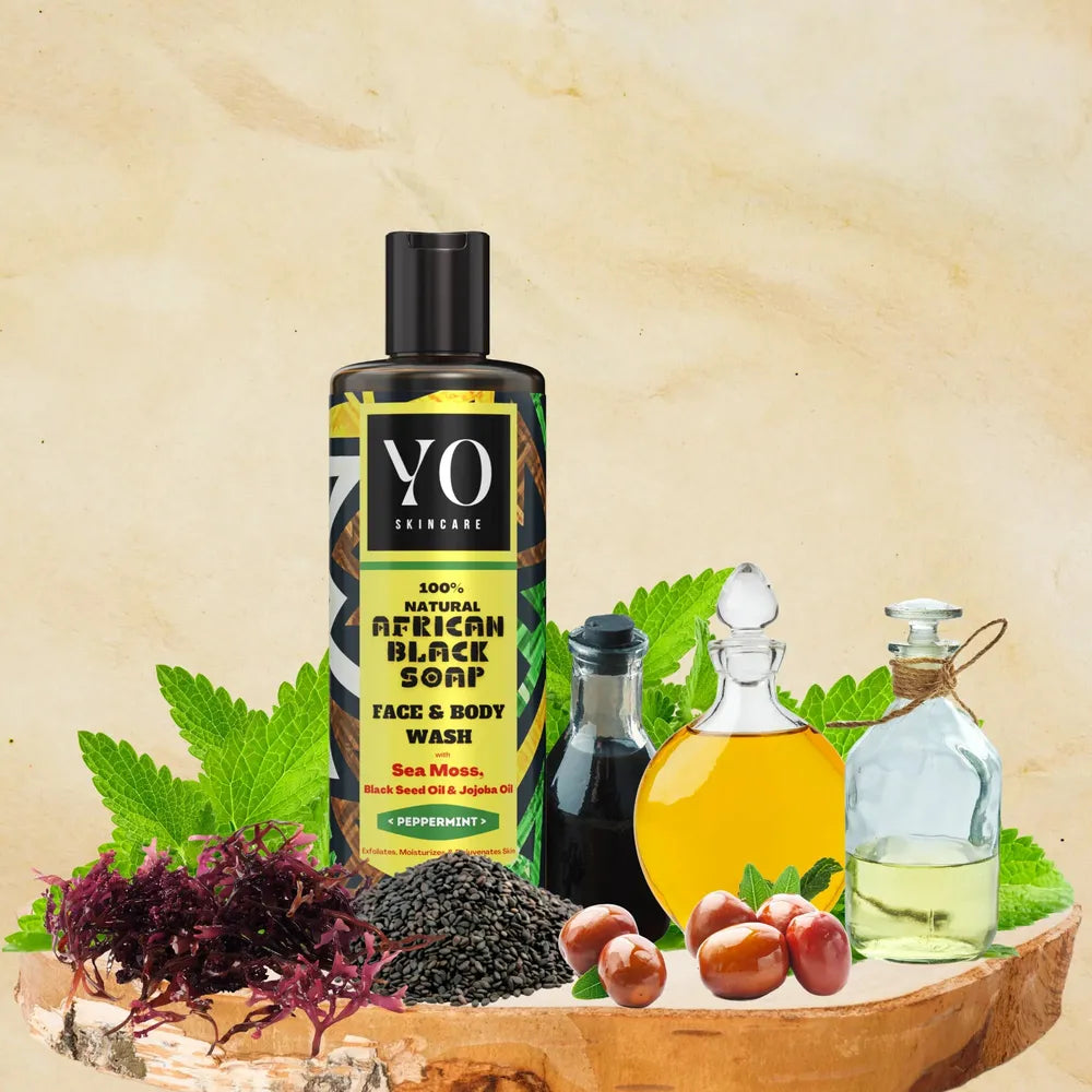 African Black Soap w/ Sea Moss, Black Seed & Jojoba – 8 oz - Beauty Exchange Beauty Supply