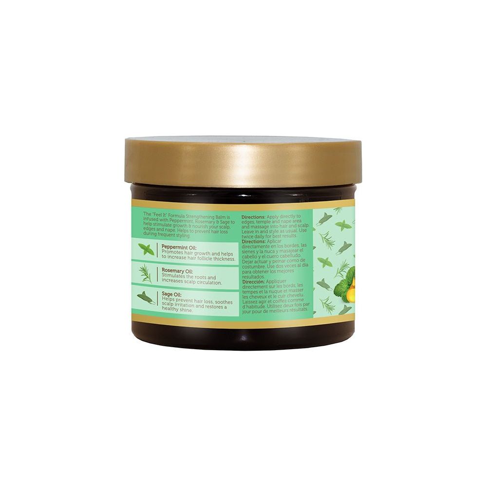 African Pride "FEEL IT" Formula Strengthening Balm | Invigorating Herbal Scalp & Hair Treatment with Peppermint, Rosemary & Sage – 4 oz - Beauty Exchange Beauty Supply