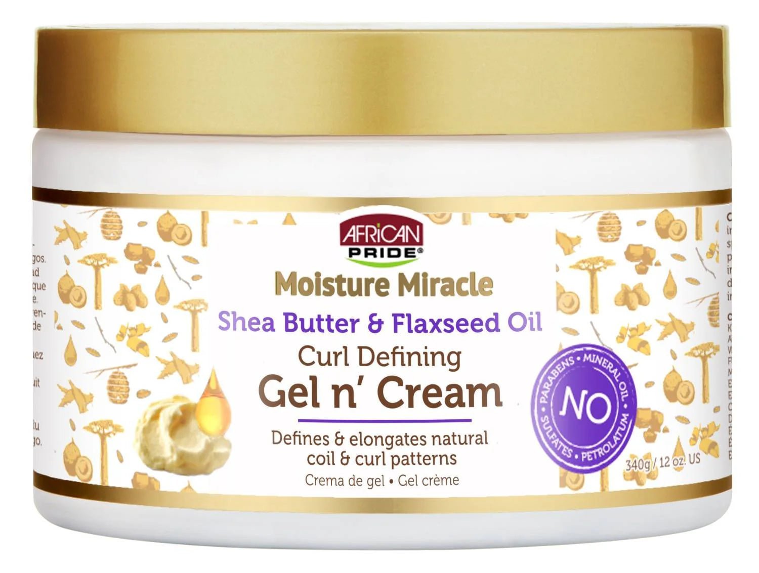 African Pride Moisture Miracle Curl Defining Gel N Cream – 12oz - Beauty Exchange Beauty Supply