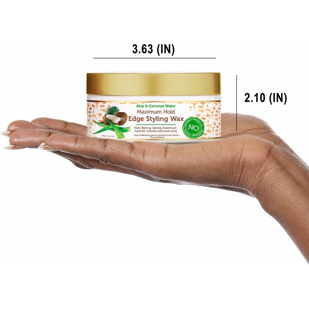 African Pride Moisture Miracle Edge Tamer Collection | (2 Variants) Aloe & Coconut Water Edge Glaze & Edge Styling Wax – Smooth, Nourish, & Slay Edges with Lasting Hold – 6 oz - Beauty Exchange Beauty Supply