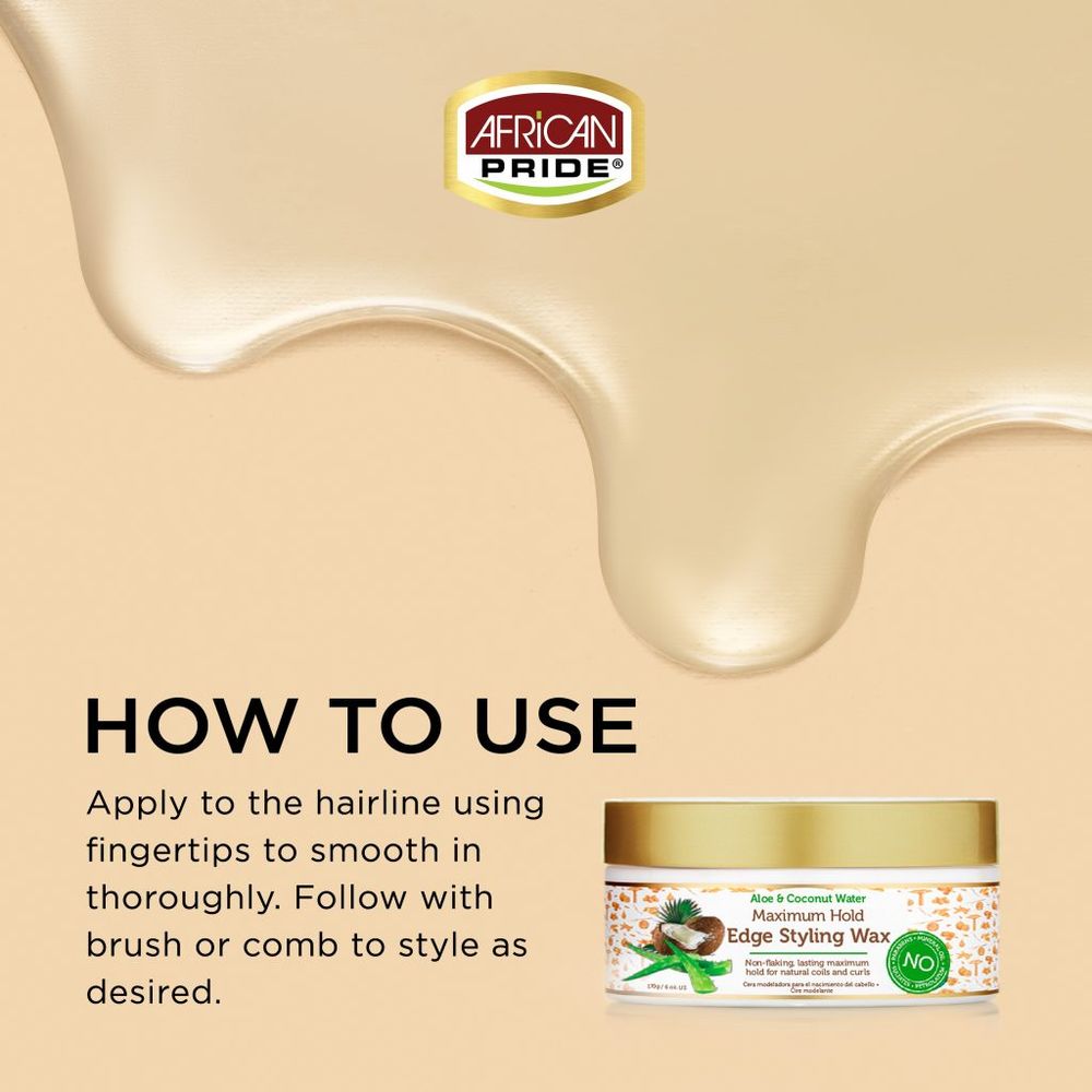 African Pride Moisture Miracle Edge Tamer Collection | (2 Variants) Aloe & Coconut Water Edge Glaze & Edge Styling Wax – Smooth, Nourish, & Slay Edges with Lasting Hold – 6 oz - Beauty Exchange Beauty Supply