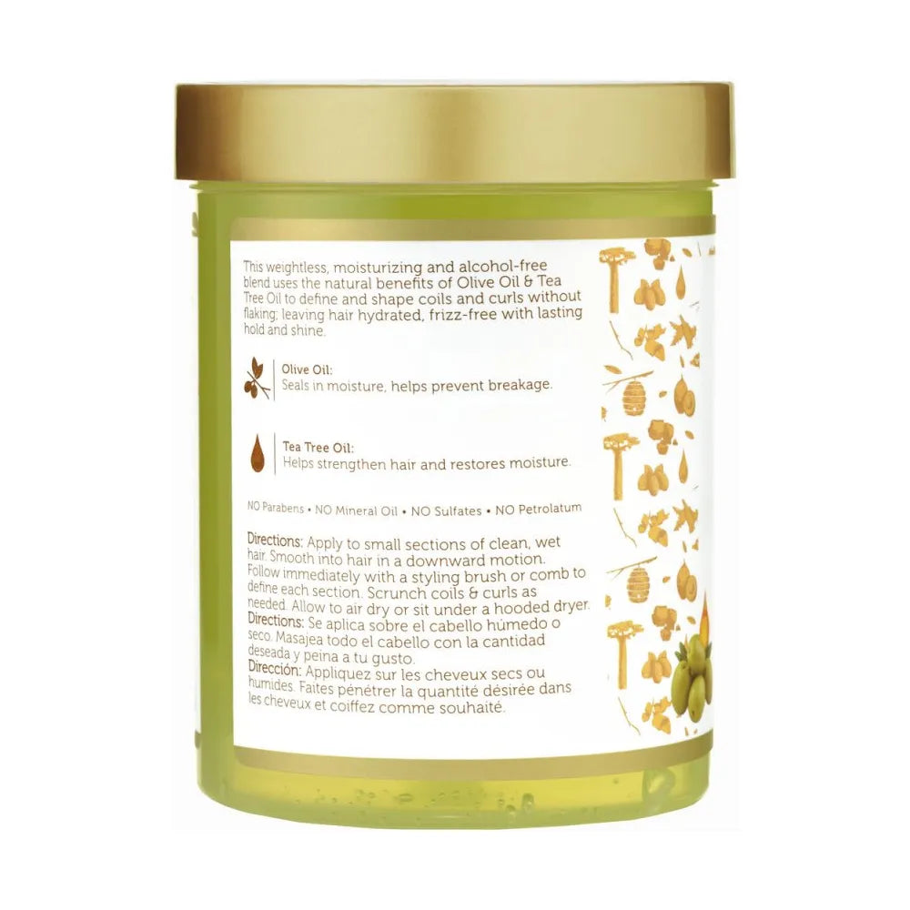 African Pride Moisture Miracle Olive Oil & Tea Tree Oil Max Hold Styling Gel | Long - Lasting Hold, Shine, & Scalp Soothing – 18oz - Beauty Exchange Beauty Supply