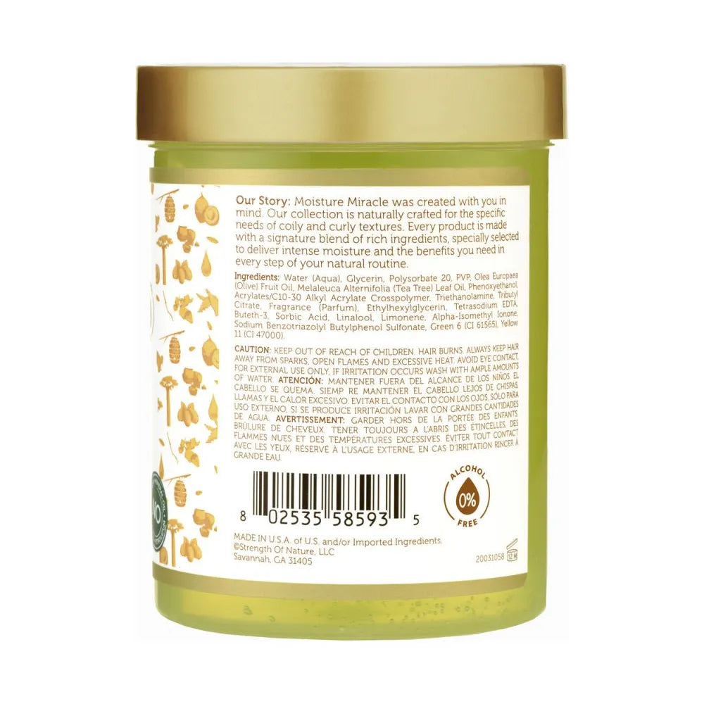 African Pride Moisture Miracle Olive Oil & Tea Tree Oil Max Hold Styling Gel | Long - Lasting Hold, Shine, & Scalp Soothing – 18oz - Beauty Exchange Beauty Supply