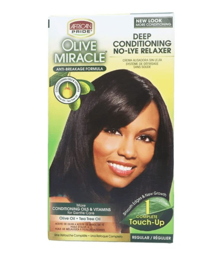 African Pride Olive Miracle Relaxer โ Reg & Super Kits - Beauty Exchange Beauty Supply