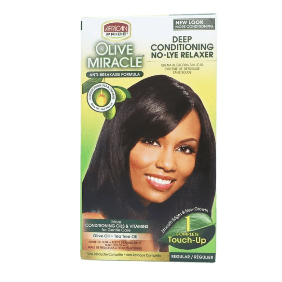 African Pride Olive Miracle Relaxer โ Reg & Super Kits - Beauty Exchange Beauty Supply