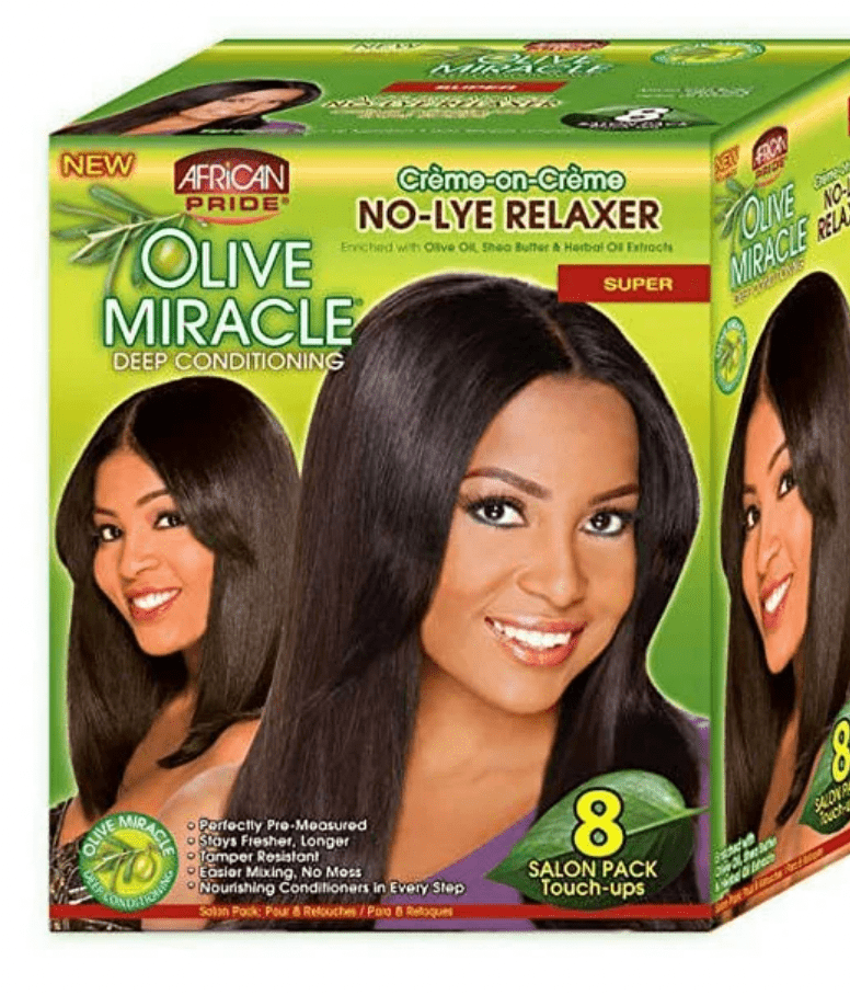 African Pride Olive Miracle Relaxer โ Reg & Super Kits - Beauty Exchange Beauty Supply