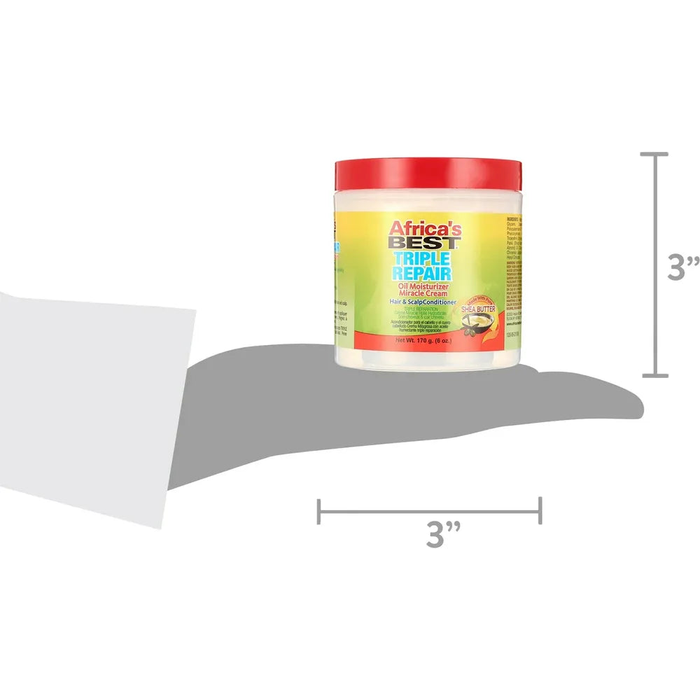 Africa's Best Triple Repair Oil Moisturizer Miracle Cream Hair & Scalp Conditioner | 6 oz - Beauty Exchange Beauty Supply