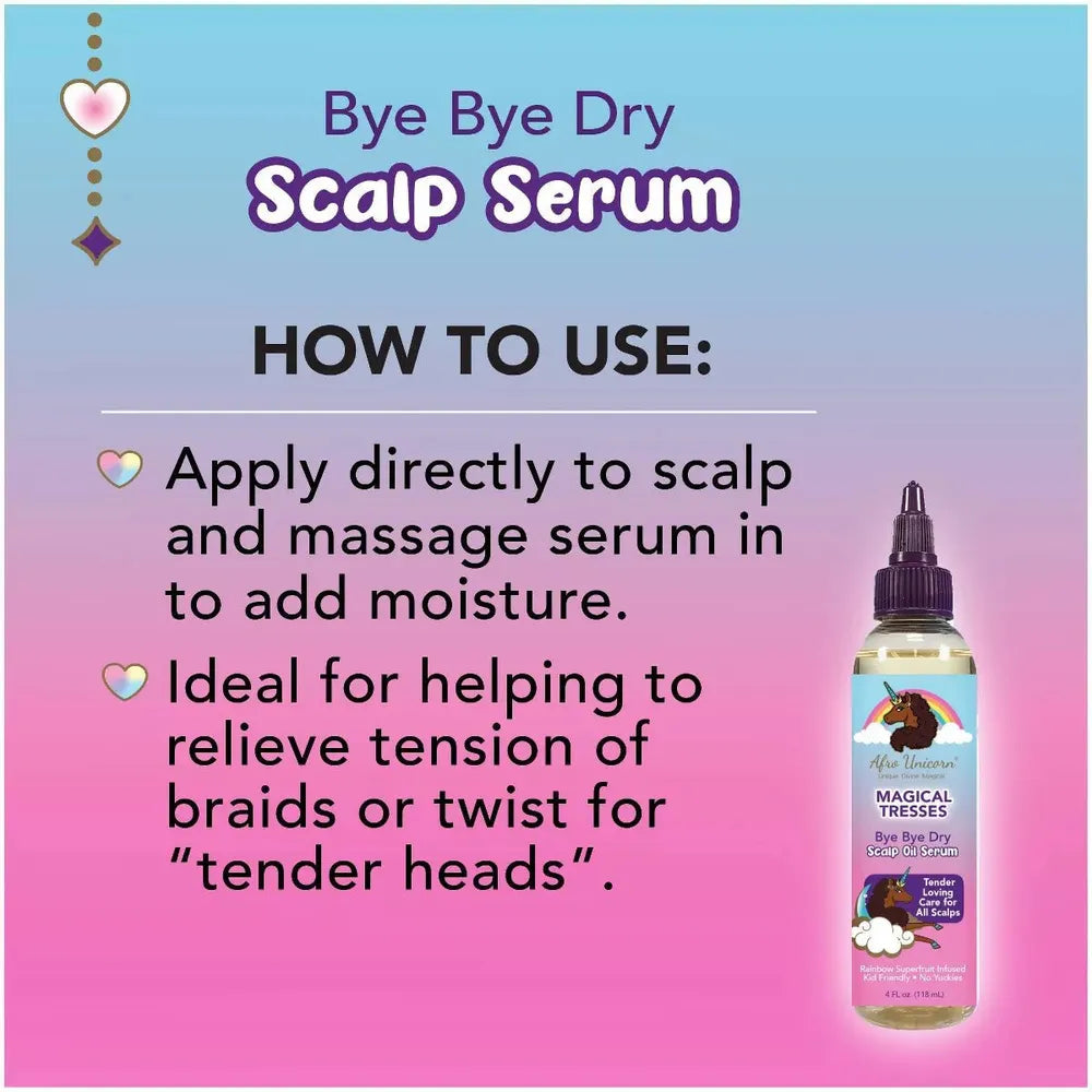 Afro Unicorn Bye Bye Dry Scalp Serum – 4 fl oz - Beauty Exchange Beauty Supply