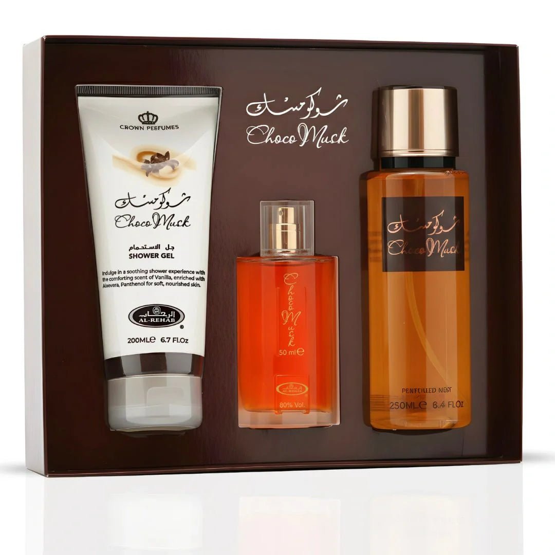 Al Rehab Choco Musk 3 - Piece Perfume Gift Set - Beauty Exchange Beauty Supply